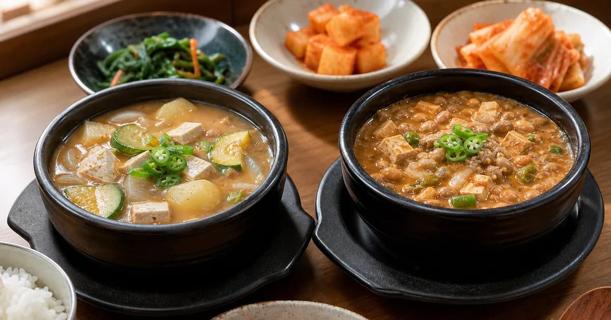 된장찌개 청국장 차이, 점심 전에 보는 발효향·재료 기준