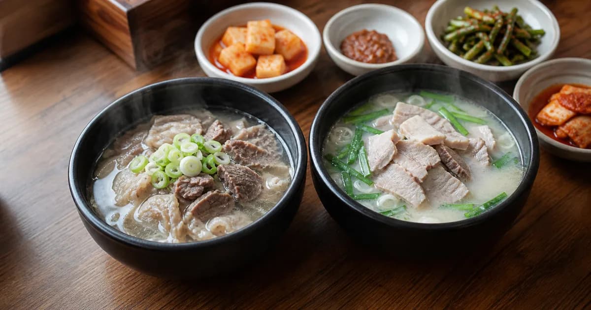 소머리국밥 돼지국밥 차이, 고기 부위와 국물 진함으로 고르는 점심 기준