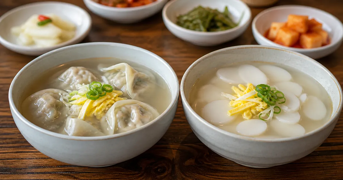 만둣국 떡국 차이, 만두 식감과 떡국 국물 점심 기준