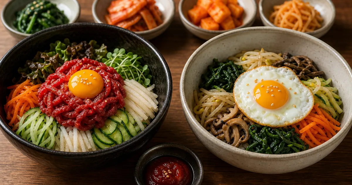 육회비빔밥 비빔밥 차이, 생고기 고명과 나물로 고르는 점심 기준