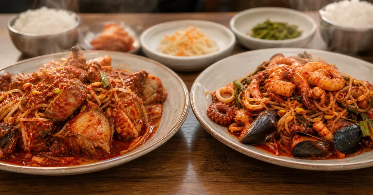 아구찜 해물찜 차이, 아귀 살점과 해산물 풍성함 고르는 기준