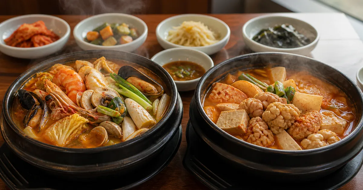 해물탕 알탕 차이, 해산물 양과 얼큰한 국물 점심 기준