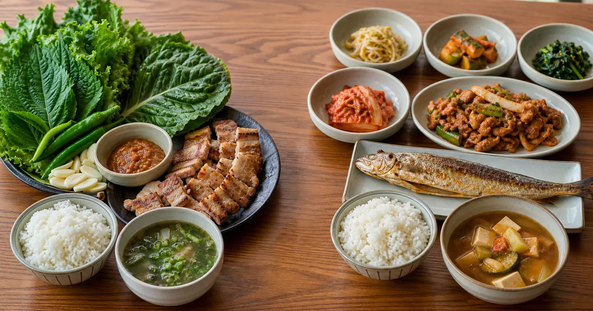 쌈밥 백반 차이, 쌈채소와 반찬 구성으로 고르는 점심 기준