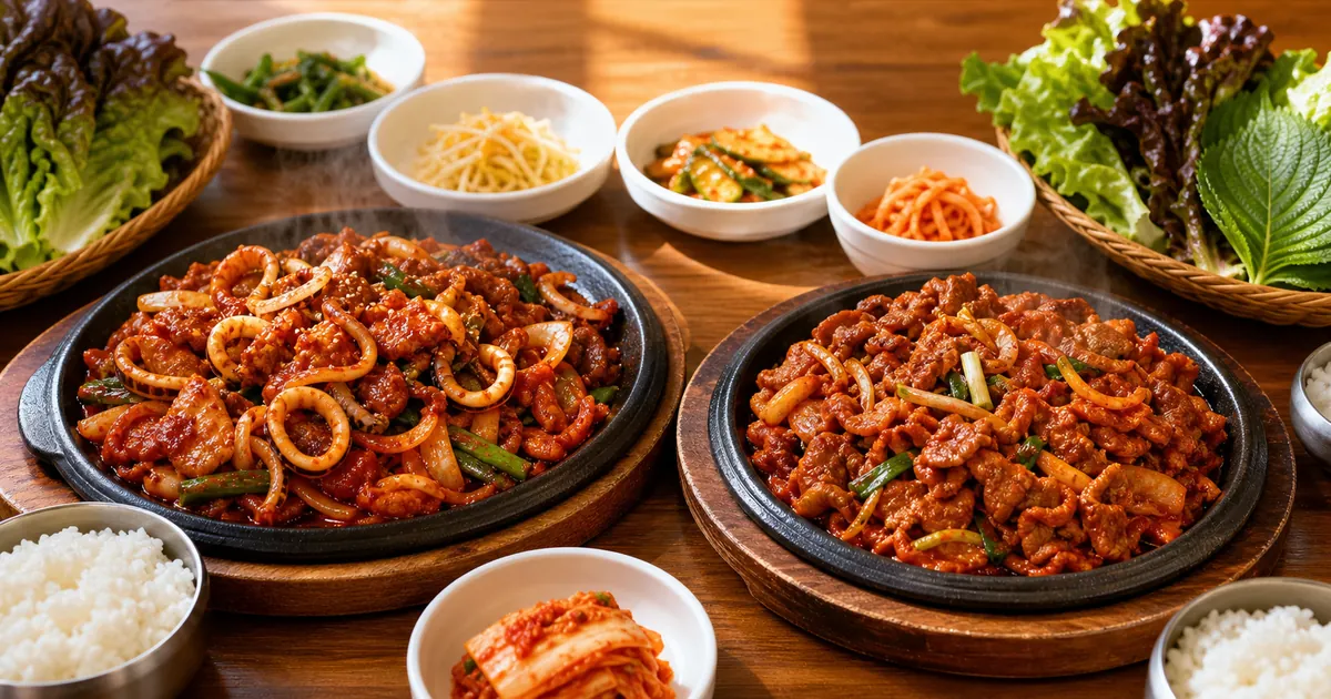오삼불고기 제육볶음 차이, 오징어 식감과 돼지고기 매운맛 고르는 기준