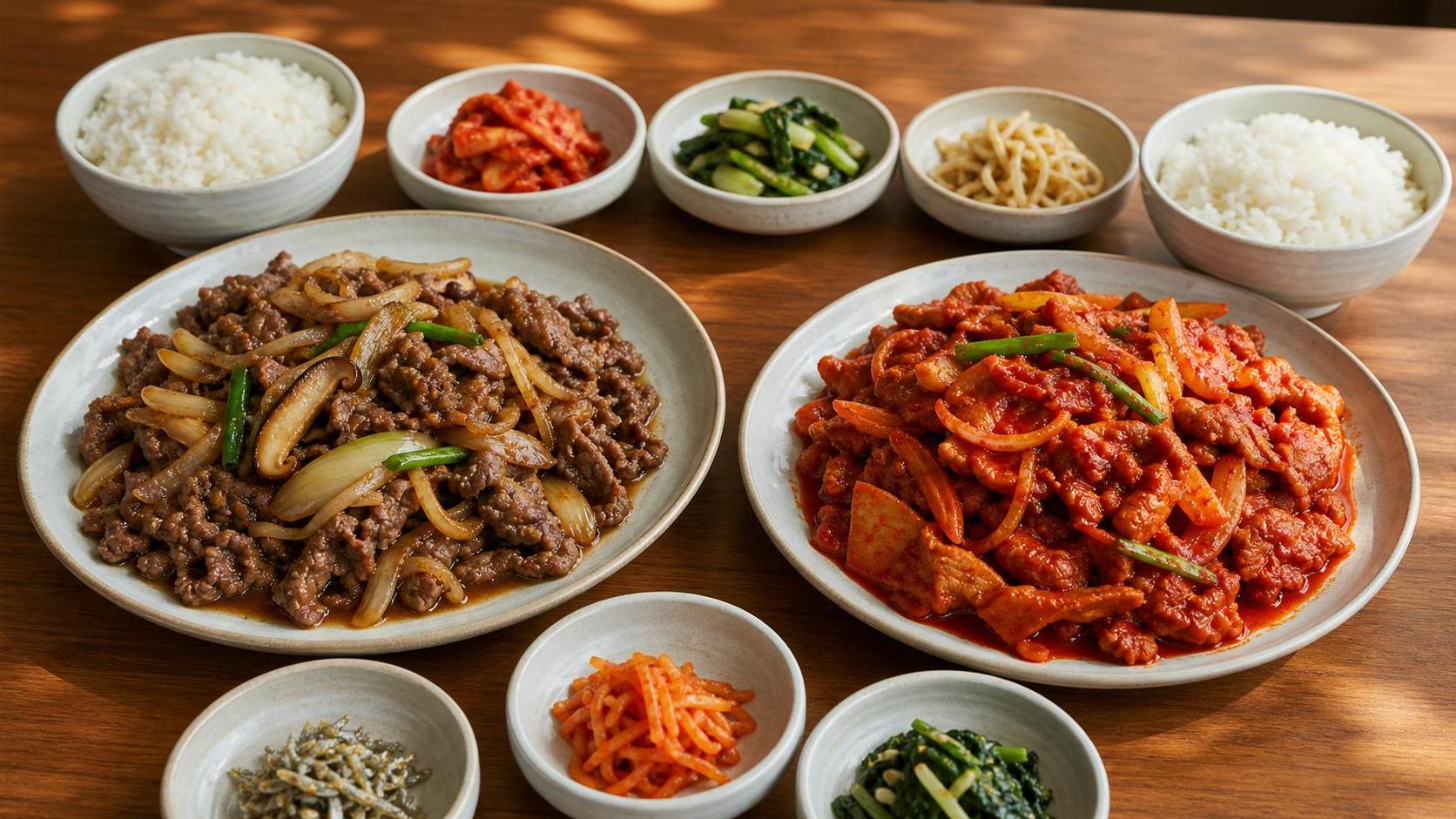 불고기 제육볶음 차이, 점심 주문 전 보는 양념·식감 기준