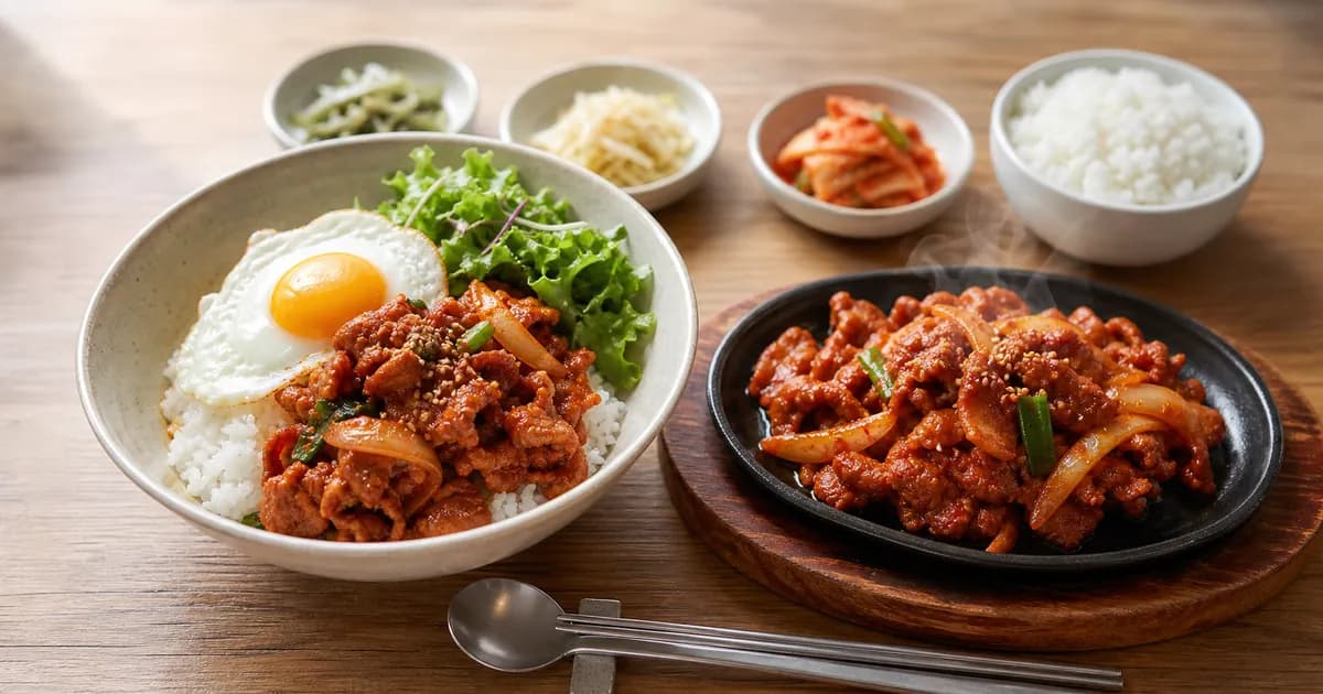제육덮밥 제육볶음 차이, 양념밥과 반찬형 볶음 고르는 기준