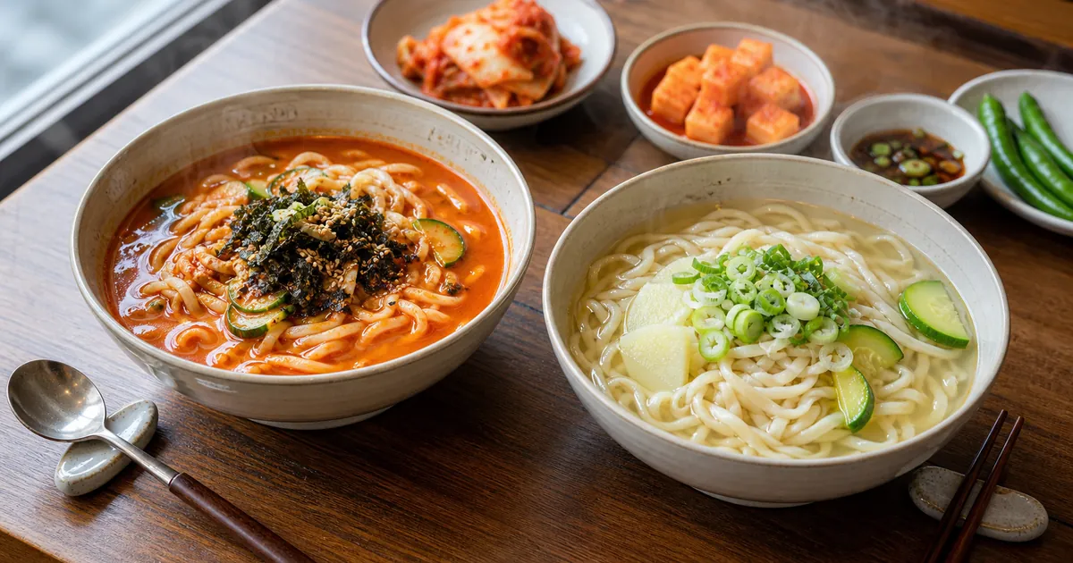 장칼국수 칼국수 차이, 장 양념과 담백한 국물로 고르는 점심 기준