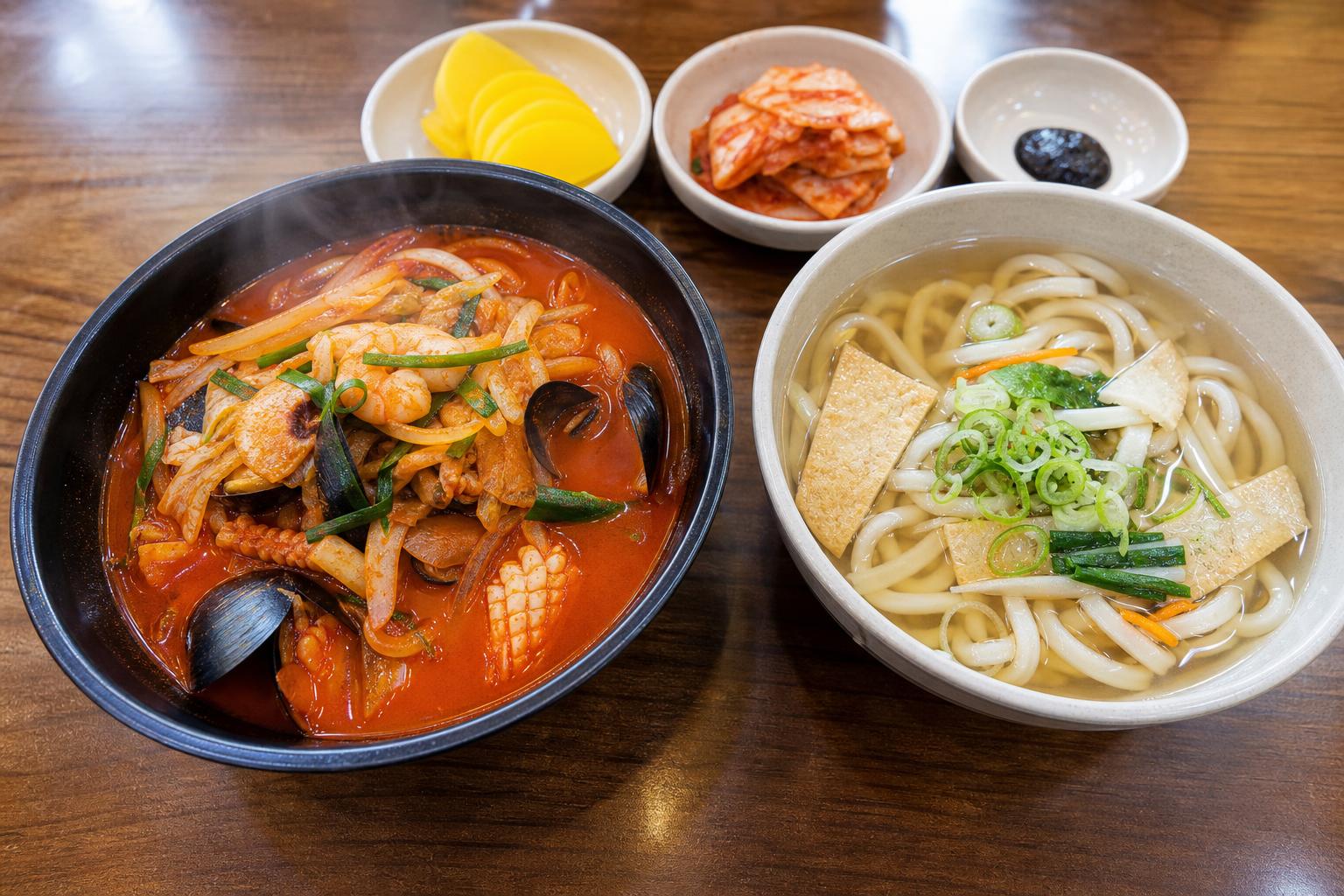 짬뽕 우동 차이, 점심 주문 전 보는 국물·면 기준