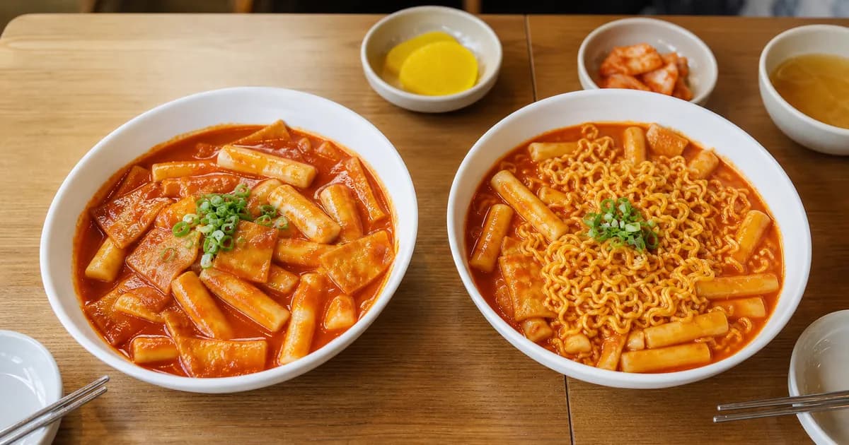 떡볶이 라볶이 차이, 점심 주문 전 보는 떡·라면 비율 기준