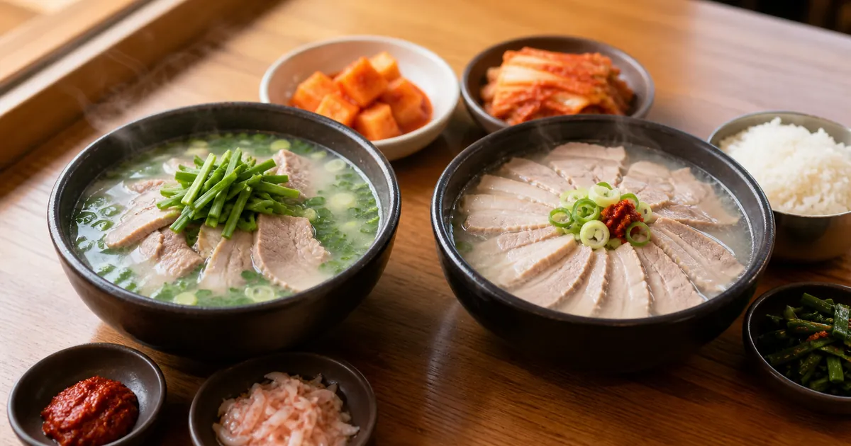 부산 돼지국밥 밀양 돼지국밥 차이, 국물과 수육으로 고르는 점심 기준