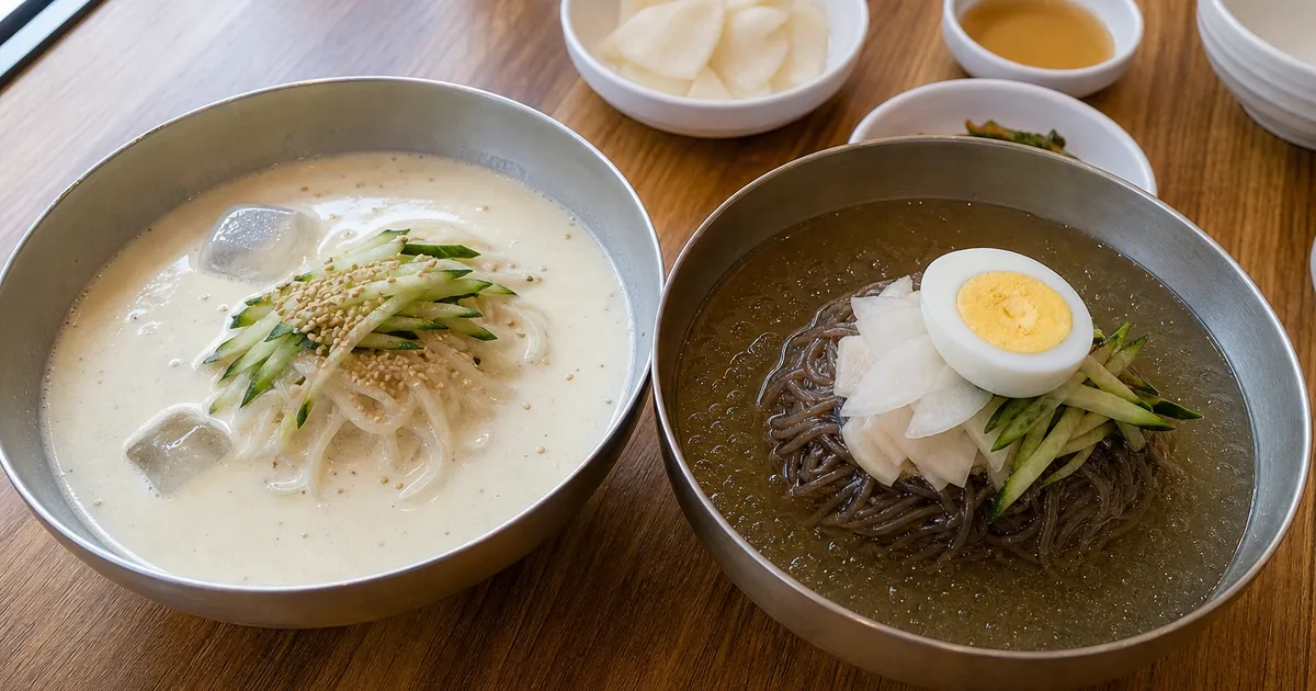 콩국수 냉면 차이, 여름 점심 전 보는 국물·면발 기준